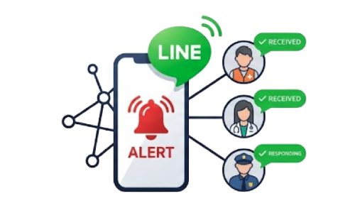 แจ้งเตือนและระดมพลผ่าน LINE